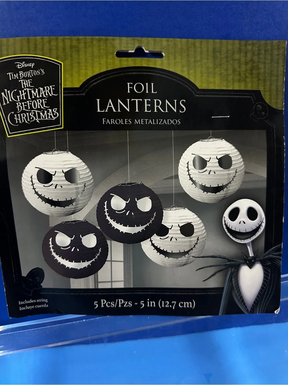 Disney The Nightmare Before Christmas Jack Skellington Foil Lanterns  NWT 5pc